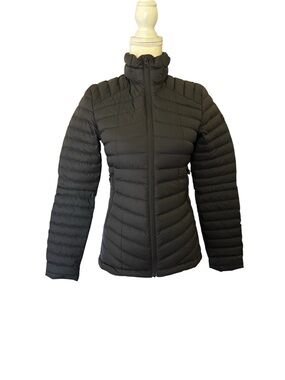 Decathlon Women's Black Slim Quilted Puffer Jacket - Lightweight Warm Insulation